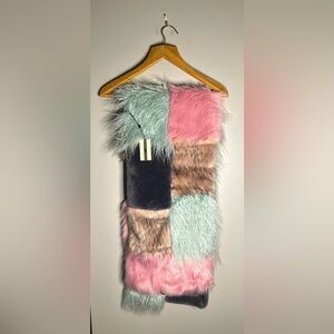 Topshop mixed faux fur wrap NEW